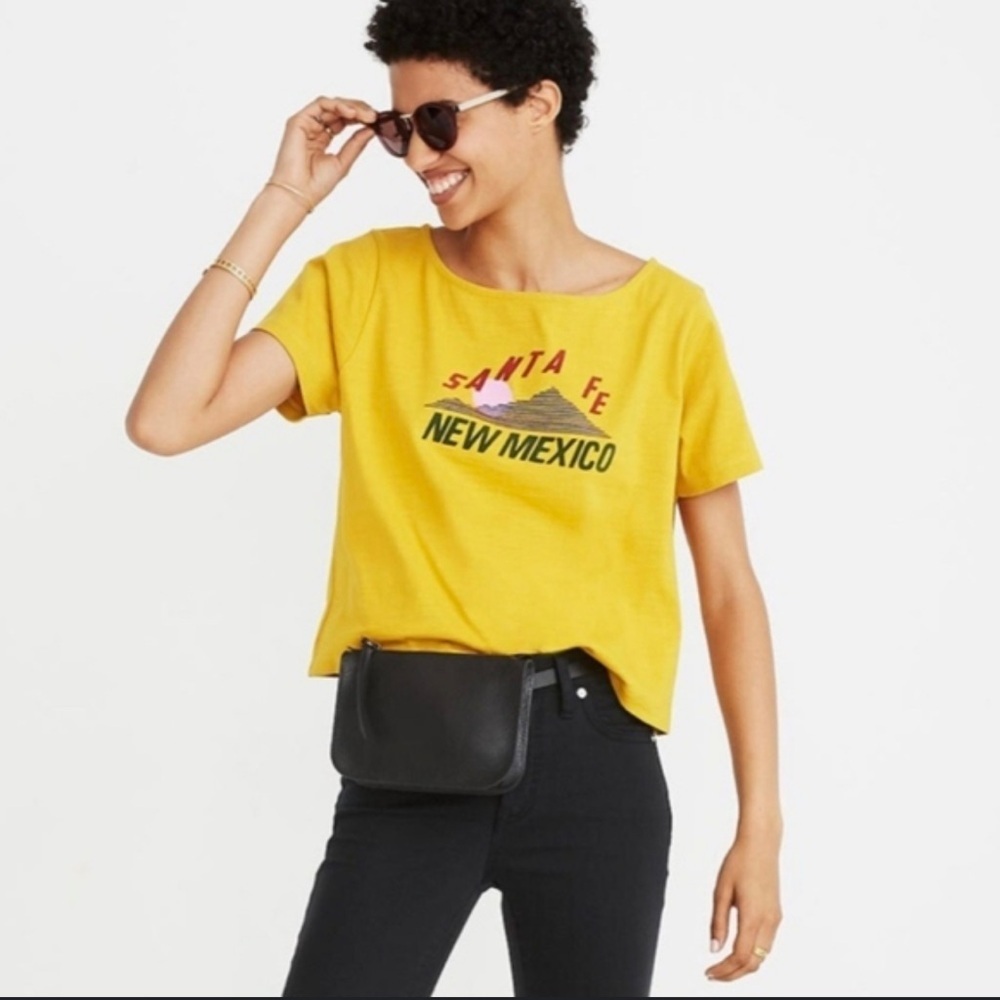 Madewell Womens Yellow Santa Fe New Mexico Setlist Boxy Tee XS